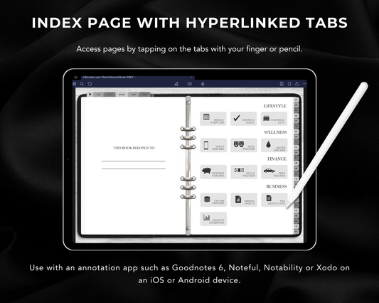 DIGITAL Ultimate Lash Client Record Book