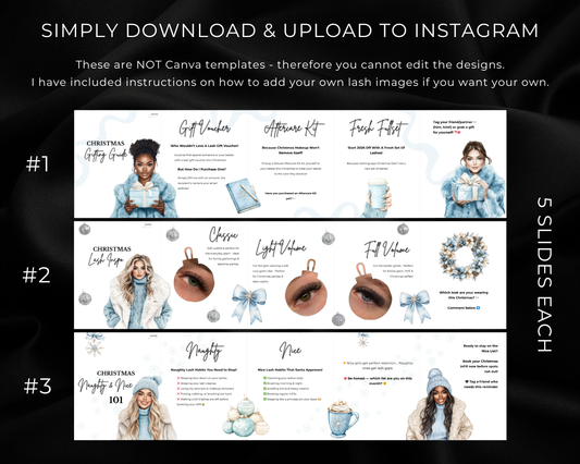 Christmas Carousel Lash Tech Pack (BLUE)