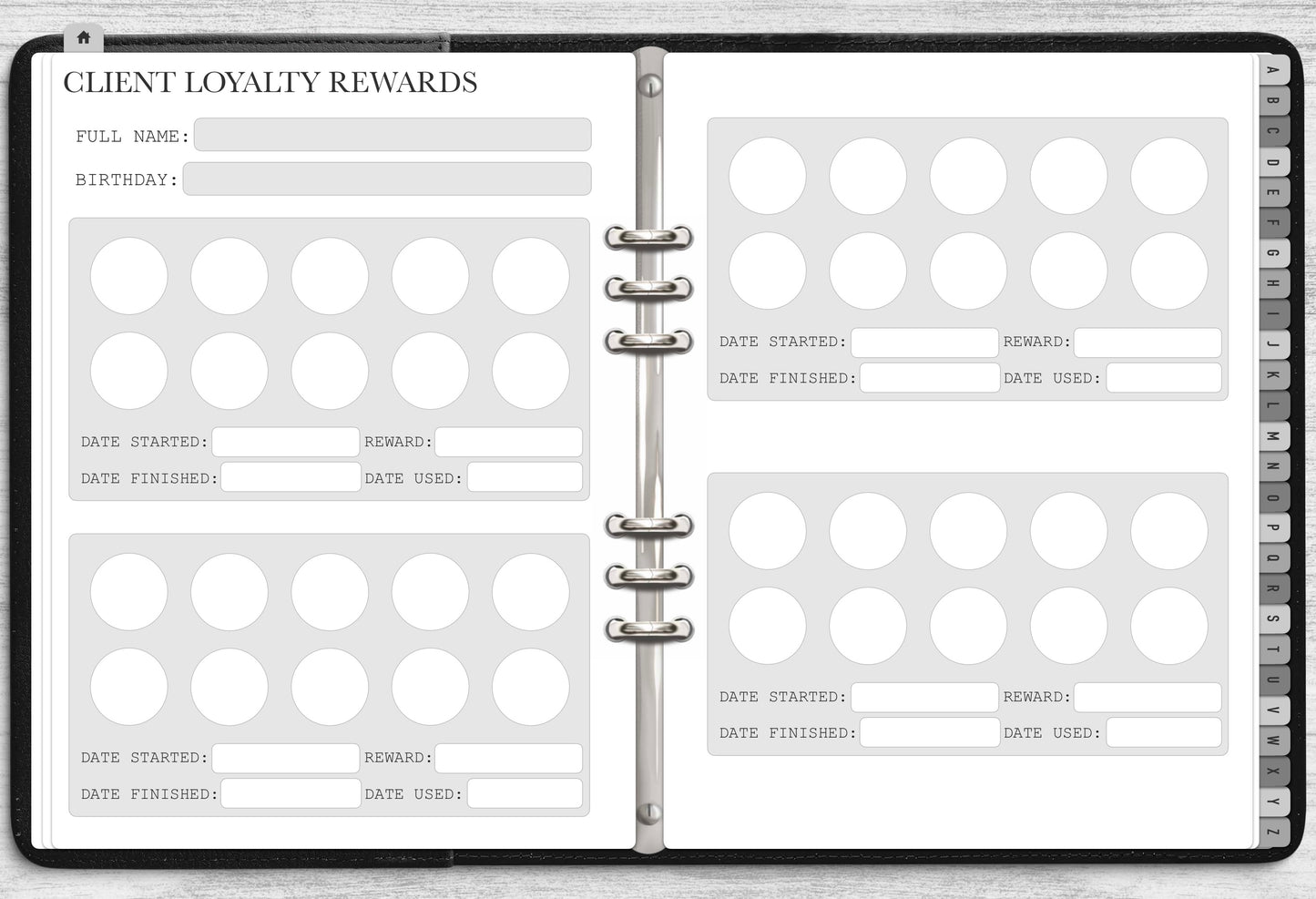 DIGITAL Client Loyalty Rewards Book