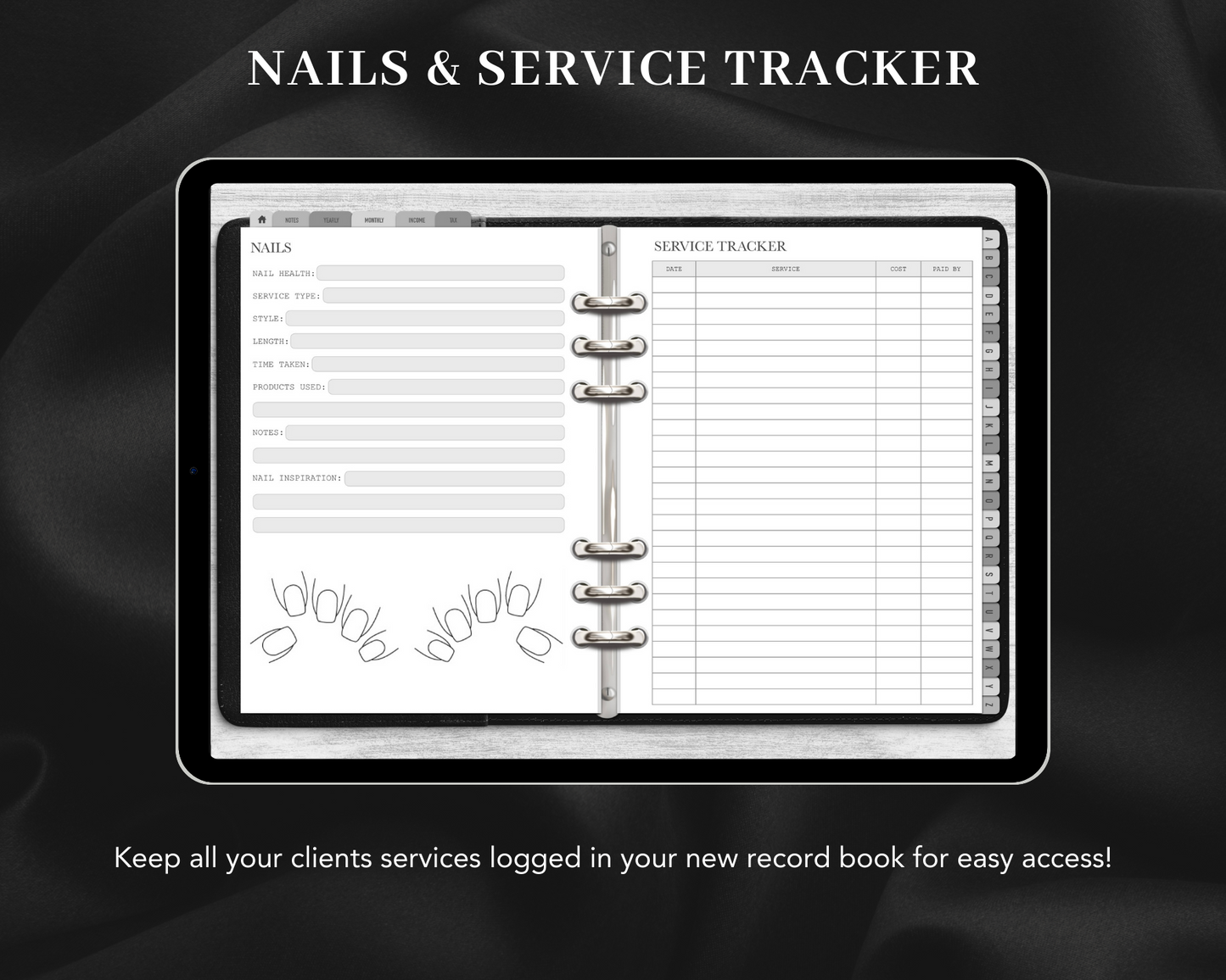 DIGITAL All-In-One Beauty Client Record Book