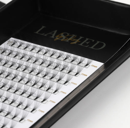 10D Premade Fans - Short Stem - D Curl - 0.05