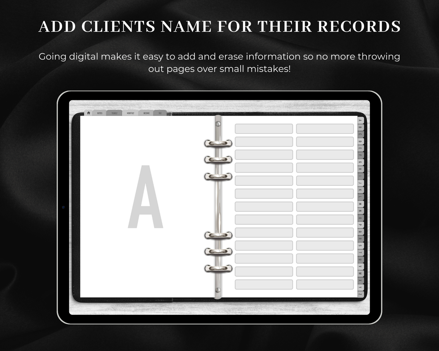 DIGITAL Lash Lift & Tint Client Record Book
