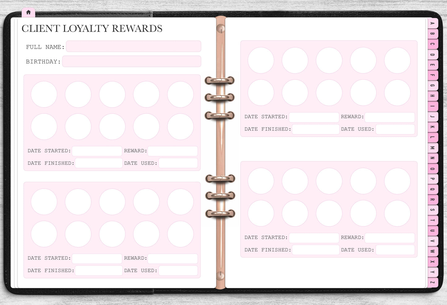 DIGITAL Client Loyalty Rewards Book