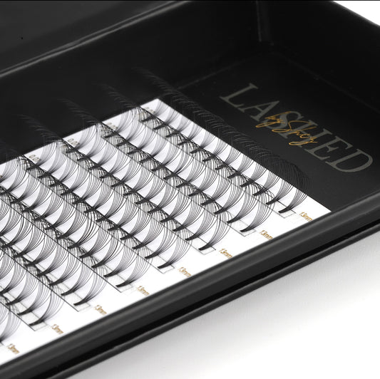 8D Premade Fans - Short Stem - D Curl - 0.07