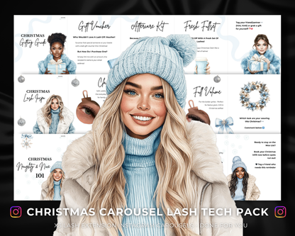 Christmas Carousel Lash Tech Pack (BLUE)