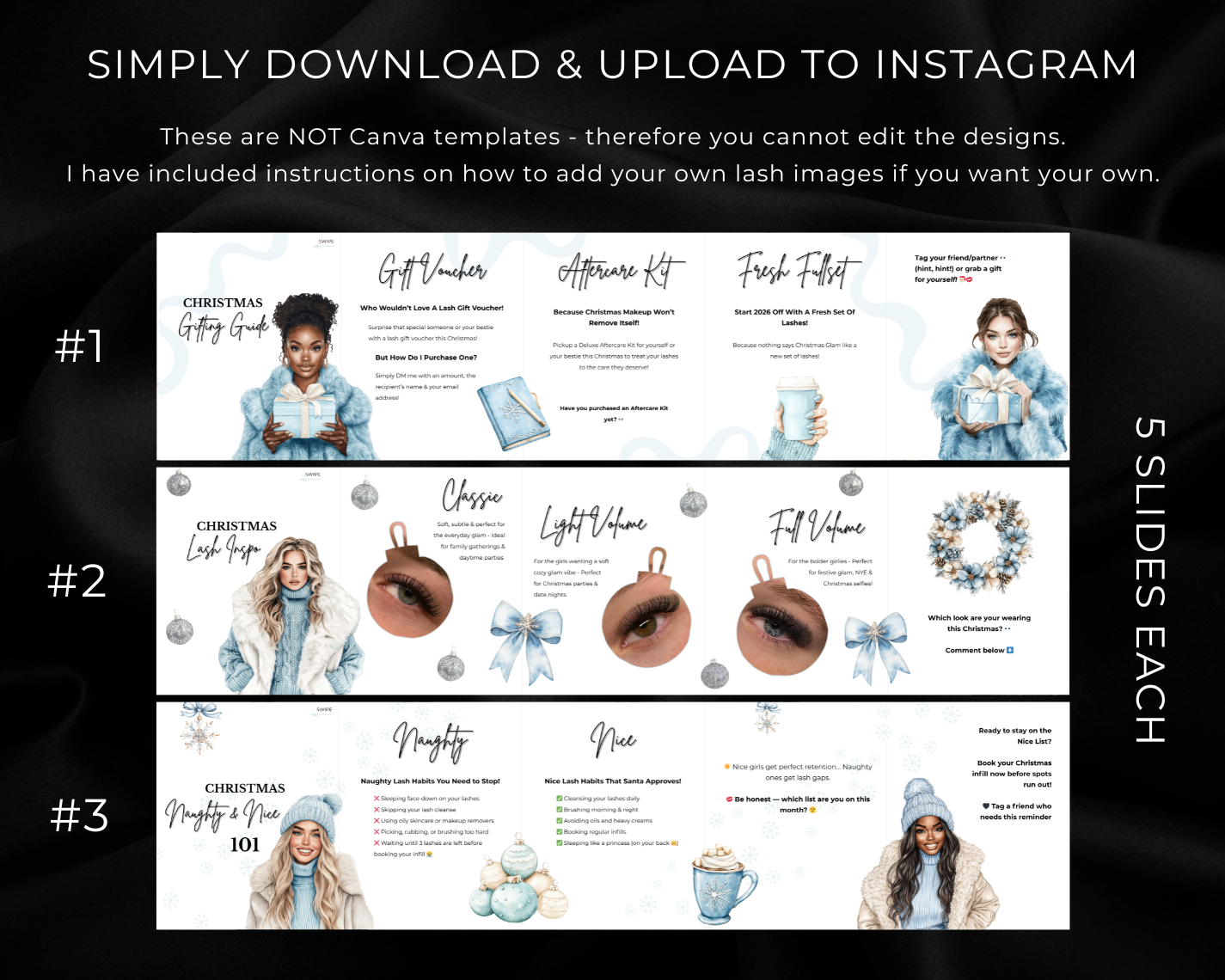 Christmas Carousel Lash Tech Pack (BLUE)