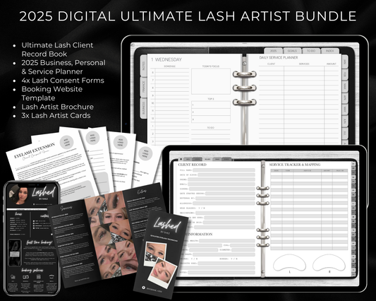 2025 DIGITAL Ultimate Lash Artist Business Bundle