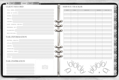DIGITAL Ultimate Nail Client Record Book