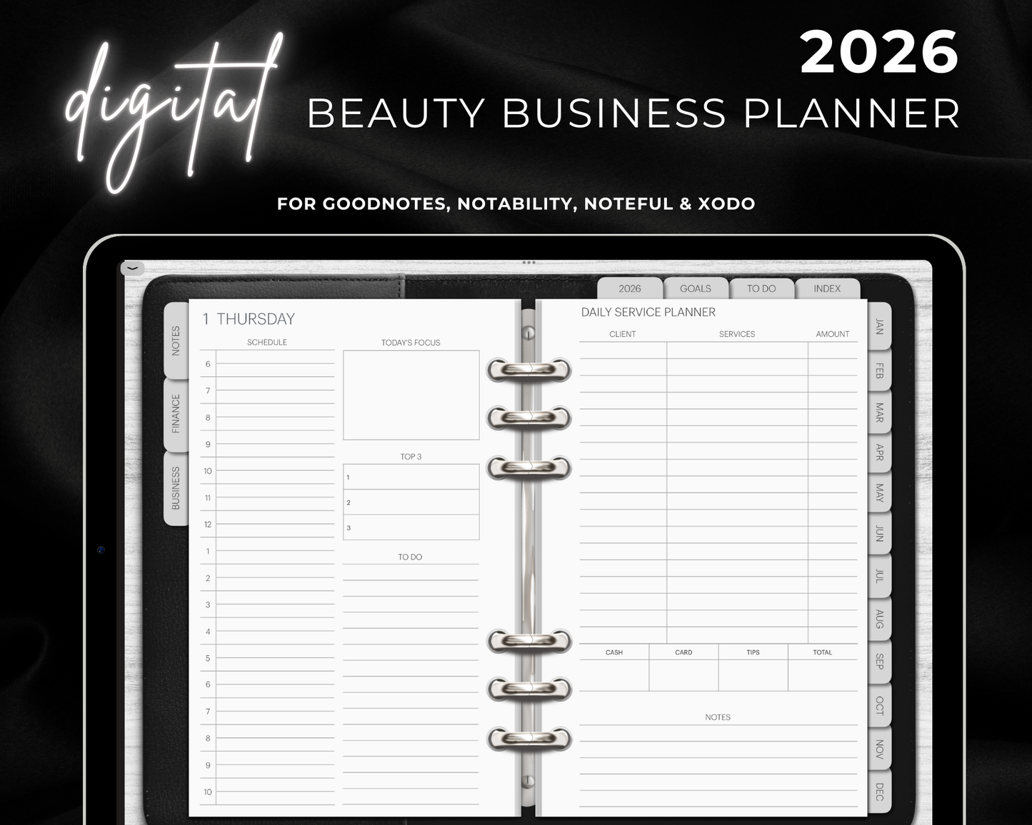 2026 DIGITAL Beauty Business Planner