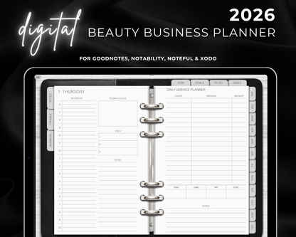 2026 DIGITAL Beauty Business Planner