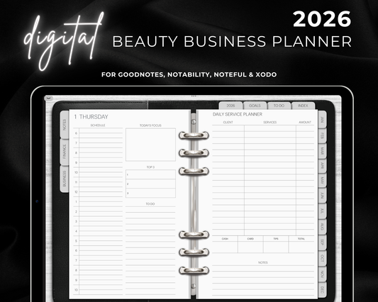2026 DIGITAL Beauty Business Planner