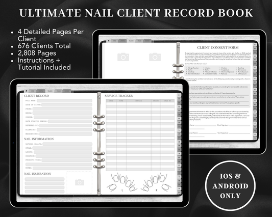 DIGITAL Ultimate Nail Client Record Book