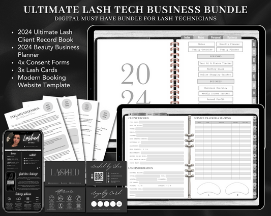 2024 DIGITAL Ultimate Lash Tech Business Bundle