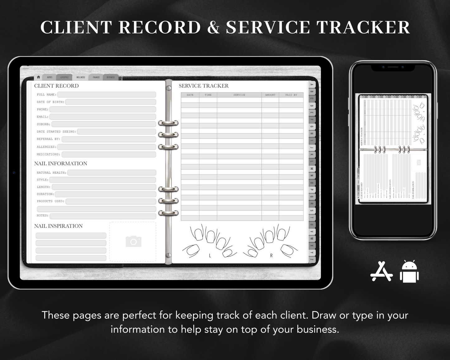 DIGITAL Ultimate Nail Client Record Book