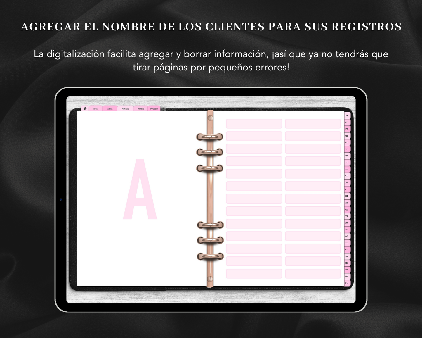 DIGITAL Lash Client Record Book (SPANISH)