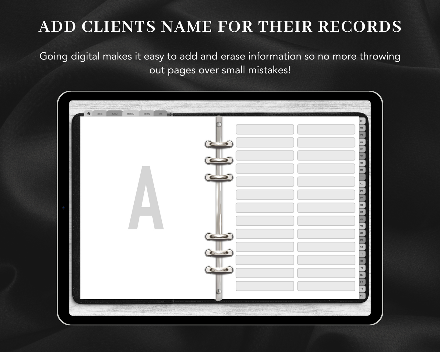 DIGITAL Brow Tech Client Record Book