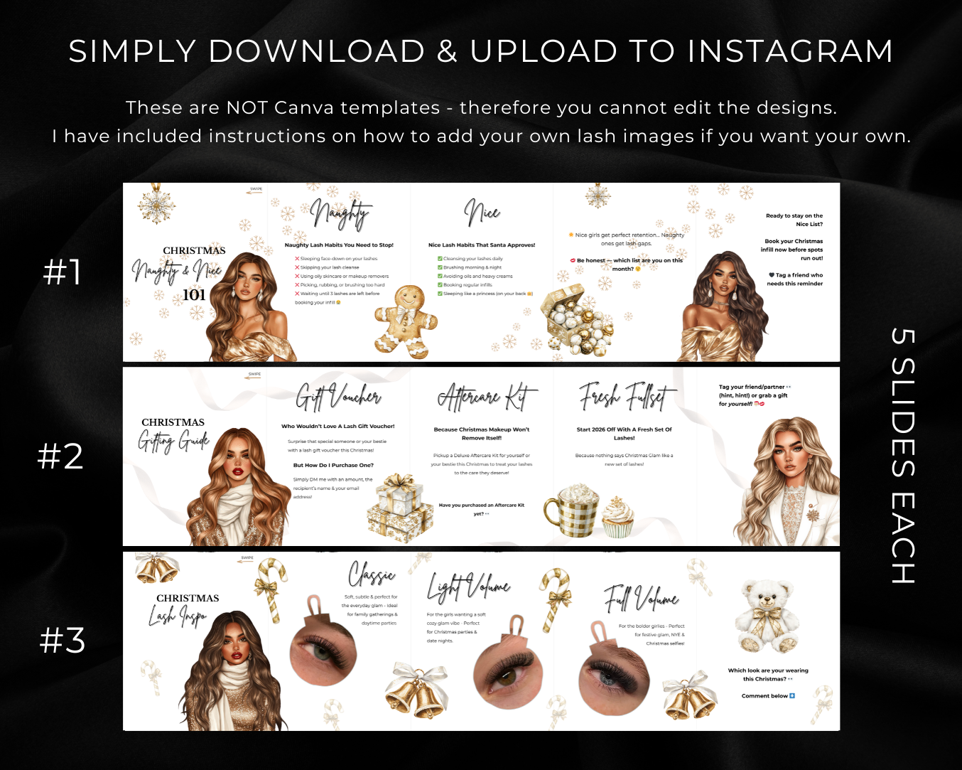 Christmas Carousel Lash Tech Pack (GOLD)