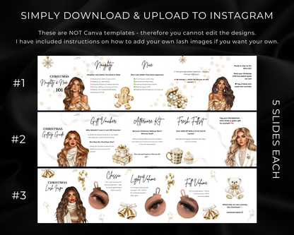 Christmas Carousel Lash Tech Pack (GOLD)