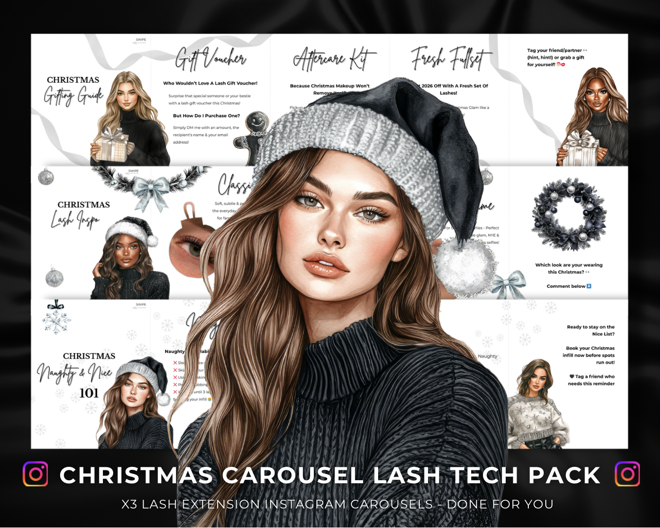 Christmas Carousel Lash Tech Pack (BLACK)